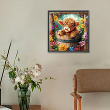 Load image into Gallery viewer, Diamond Painting - Full Round - Flowers and Little Yaks (30*30CM)