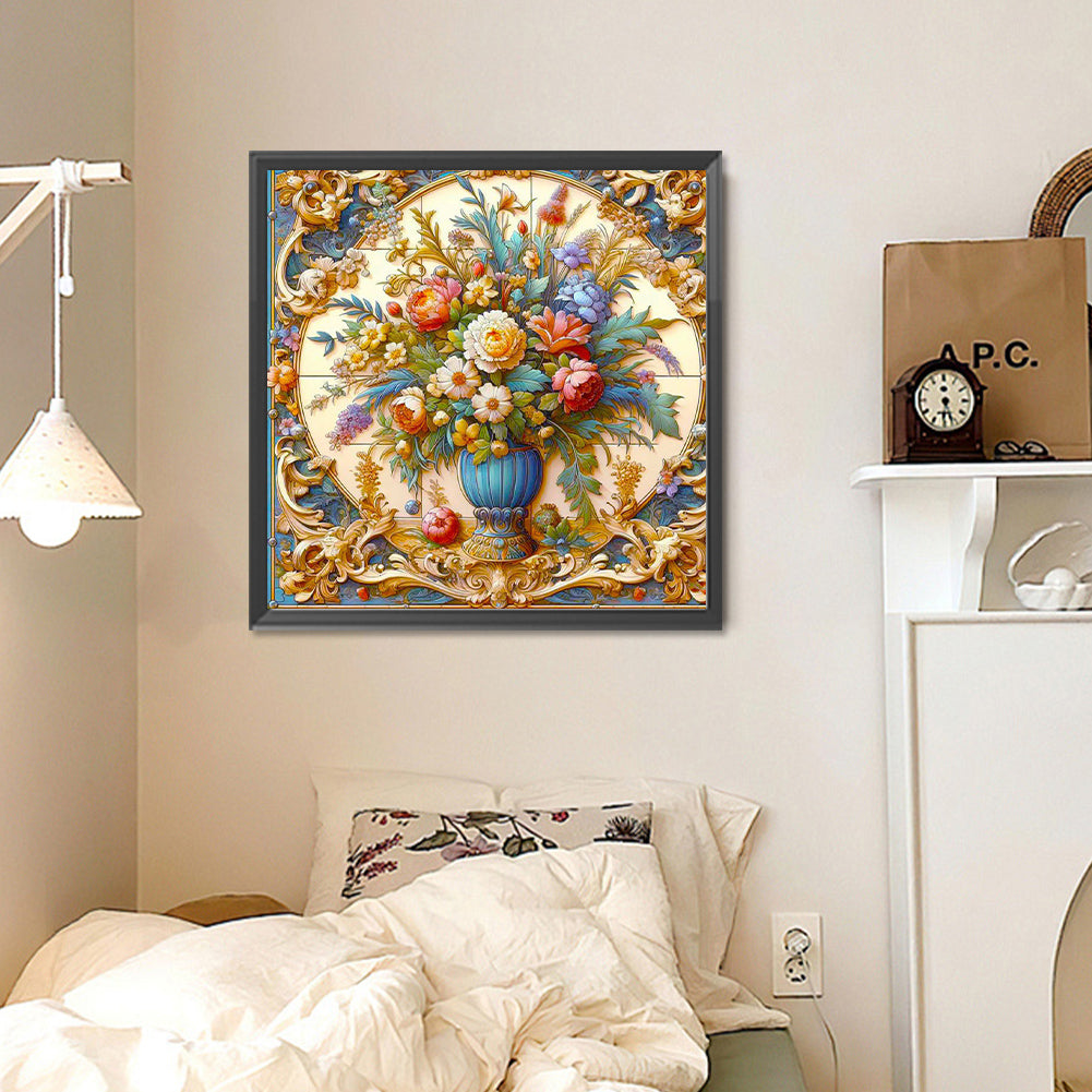 Diamond Painting - Full Round - Relief Vase (30*30CM)