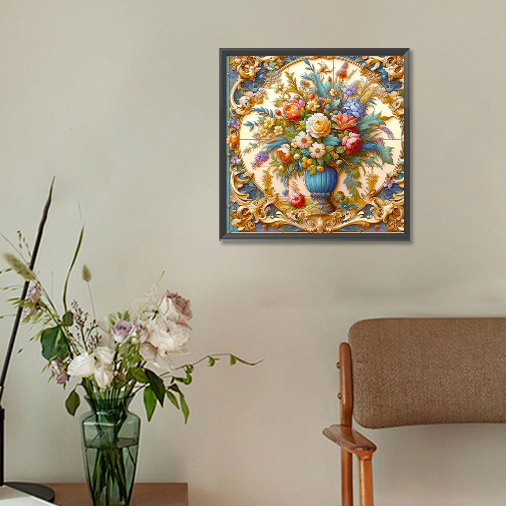 Diamond Painting - Full Round - Relief Vase (30*30CM)