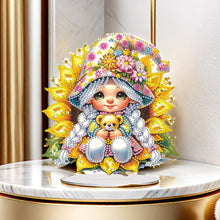 Load image into Gallery viewer, Flower Girl Diamond Painting Tabletop Ornaments Kit 5D DIY Diamond Art Decors