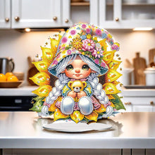 Load image into Gallery viewer, Flower Girl Diamond Painting Tabletop Ornaments Kit 5D DIY Diamond Art Decors