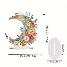 Load image into Gallery viewer, Moon Wreath Desktop Diamond Art Kits Diamond Painting Desktop Ornaments