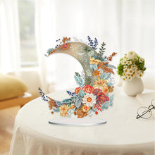 Load image into Gallery viewer, Moon Wreath Desktop Diamond Art Kits Diamond Painting Desktop Ornaments