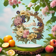 Load image into Gallery viewer, Bird Wreath Desktop Diamond Art Kits Diamond Painting Desktop Ornaments