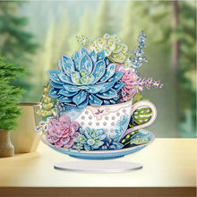 Load image into Gallery viewer, Teacup Succulent Desktop Diamond Art Kits Diamond Painting Desktop Decors