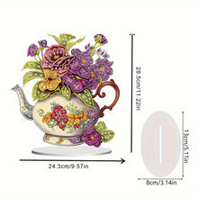 Load image into Gallery viewer, Teapot Bouquet Desktop Diamond Art Kits Diamond Painting Desktop Decors