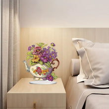 Load image into Gallery viewer, Teapot Bouquet Desktop Diamond Art Kits Diamond Painting Desktop Decors