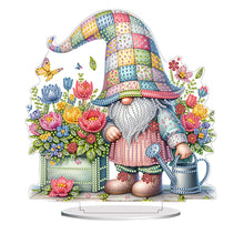 Load image into Gallery viewer, Acrylic Special Shape Gardening Gnome Diamond Painting Desktop Ornaments