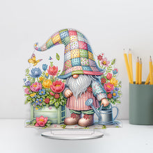 Load image into Gallery viewer, Acrylic Special Shape Gardening Gnome Diamond Painting Desktop Ornaments