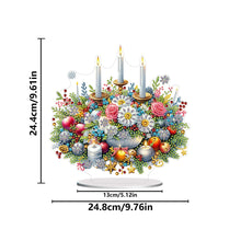 Load image into Gallery viewer, Acrylic Special Shape Flower Candle Diamond Painting Desktop Ornaments for Home