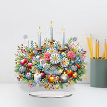 Load image into Gallery viewer, Acrylic Special Shape Flower Candle Diamond Painting Desktop Ornaments for Home