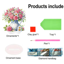 Load image into Gallery viewer, Acrylic Special Shaped Rose Bouquet DIY Table Top Diamond Painting Ornament Kits