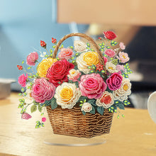 Load image into Gallery viewer, Acrylic Special Shaped Rose Basket DIY Table Top Diamond Painting Ornament Kits