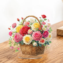 Load image into Gallery viewer, Acrylic Special Shaped Rose Basket DIY Table Top Diamond Painting Ornament Kits