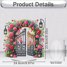 Load image into Gallery viewer, Acrylic Special Shaped Rose Gate DIY Table Top Diamond Painting Ornament Kits