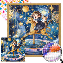 Load image into Gallery viewer, AB Diamond Painting - Full Round - Starry sky playground child (30*30CM)