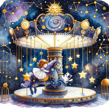 Load image into Gallery viewer, AB Diamond Painting - Full Round - Starry sky playground child (30*30CM)