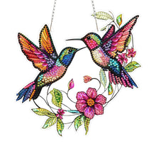 Load image into Gallery viewer, Acrylic Special Shaped Birds Flowers Hanging Diamond Art Kits Bedroom Decoration