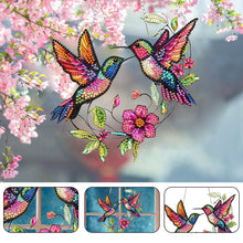 Load image into Gallery viewer, Acrylic Special Shaped Birds Flowers Hanging Diamond Art Kits Bedroom Decoration