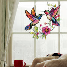 Load image into Gallery viewer, Acrylic Special Shaped Birds Flowers Hanging Diamond Art Kits Bedroom Decoration