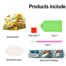 Load image into Gallery viewer, Acrylic Special Shape Flowers Car Diamond Painting Desktop Ornaments for Office