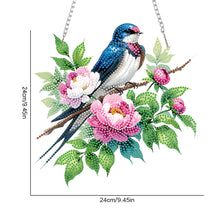 Load image into Gallery viewer, Acrylic Special Shape Flowers Bird Diamond Painting Hanging Pendant for Wall