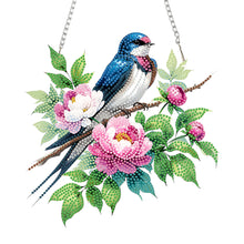 Load image into Gallery viewer, Acrylic Special Shape Flowers Bird Diamond Painting Hanging Pendant for Wall