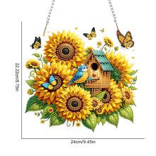 Load image into Gallery viewer, Acrylic Special Shape Sunflower Diamond Painting Hanging Pendant for Wall