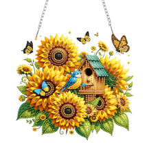 Load image into Gallery viewer, Acrylic Special Shape Sunflower Diamond Painting Hanging Pendant for Wall