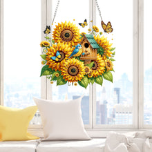 Load image into Gallery viewer, Acrylic Special Shape Sunflower Diamond Painting Hanging Pendant for Wall