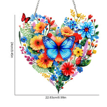 Load image into Gallery viewer, Acrylic Special Shape Butterflies Heart Diamond Painting Hanging Pendant