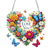 Load image into Gallery viewer, Acrylic Special Shape Heart Wreath Diamond Painting Hanging Pendant for Wall
