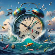 Load image into Gallery viewer, AB Diamond Painting - Full Round - Alarm clock in water (40*40CM)