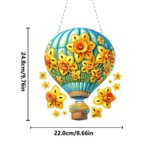 Load image into Gallery viewer, Flower Hot Air Balloon Diamond Art Pendant 5D DIY Diamond Painting Dots Pendant