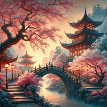 Load image into Gallery viewer, AB Diamond Painting - Full Round - Small bridge and pavilion (40*40CM)