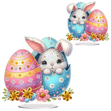 Load image into Gallery viewer, Acrylic Special Shaped Easter Bunny Eggs Diamond Painting Tabletop Ornaments Kit