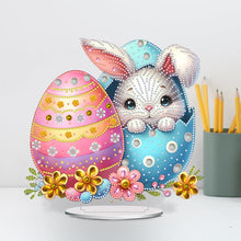 Load image into Gallery viewer, Acrylic Special Shaped Easter Bunny Eggs Diamond Painting Tabletop Ornaments Kit