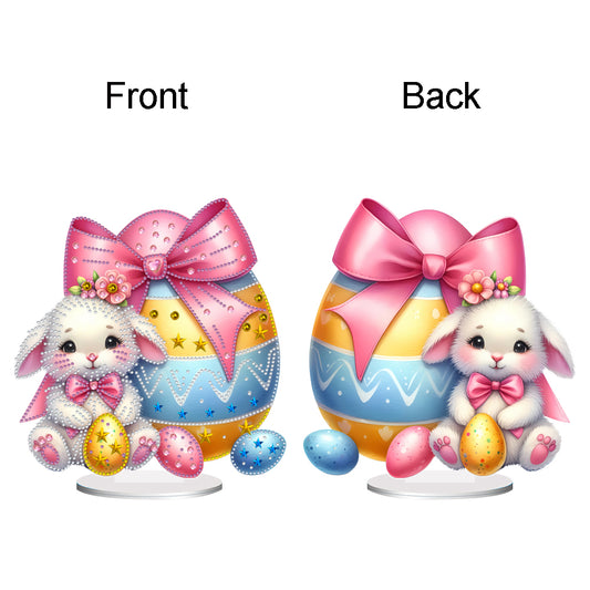 Acrylic Special Shaped Easter Bunny Eggs Diamond Painting Tabletop Ornaments Kit