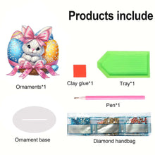 Load image into Gallery viewer, Acrylic Special Shaped Easter Bunny Eggs Diamond Painting Tabletop Ornaments Kit