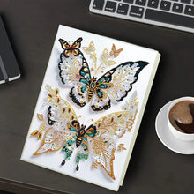 Load image into Gallery viewer, Diamond Embroidery Notebook 60 Pages for Home Office Art Drawing (Butterfly 2)