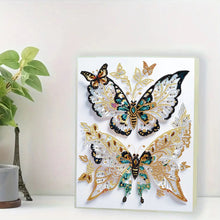 Load image into Gallery viewer, Diamond Embroidery Notebook 60 Pages for Home Office Art Drawing (Butterfly 2)