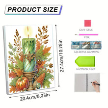 Load image into Gallery viewer, Diamond Embroidery Notebook 60 Pages for Home Office Art Drawing (Candle)