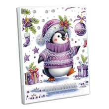 Load image into Gallery viewer, Diamond Embroidery Notebook 60 Pages for Home Office Art Drawing (Penguin 2)