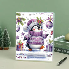 Load image into Gallery viewer, Diamond Embroidery Notebook 60 Pages for Home Office Art Drawing (Penguin 2)