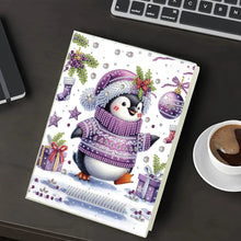 Load image into Gallery viewer, Diamond Embroidery Notebook 60 Pages for Home Office Art Drawing (Penguin 2)