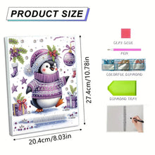Load image into Gallery viewer, Diamond Embroidery Notebook 60 Pages for Home Office Art Drawing (Penguin 2)