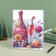 Load image into Gallery viewer, Diamond Embroidery Notebook 60 Pages for Home Office Art Drawing (Wine)