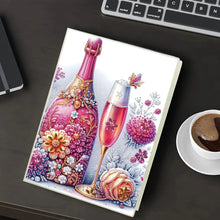 Load image into Gallery viewer, Diamond Embroidery Notebook 60 Pages for Home Office Art Drawing (Wine)