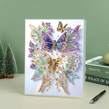 Load image into Gallery viewer, Diamond Embroidery Notebook 60 Pages for Home Office Art Drawing (Butterfly 4)