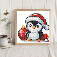 Load image into Gallery viewer, 12pcs Mini Diamond Painting Set - Full Round - Animal in santa hat (15*15CM)